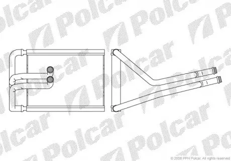 Радіатор пічки Polcar 4047N81X