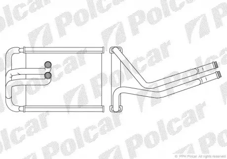 Радиатор печки Polcar 4047N82X