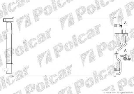Радиатор кондиционера Polcar 4048K81X (фото 1)