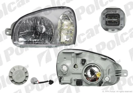 Фара основная | HYUNDAI SANTA FE,01- Polcar 4050101E