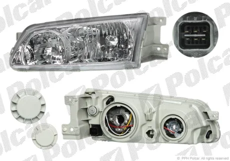 Фара основна | HYUNDAI H1, 98- Polcar 4062101E