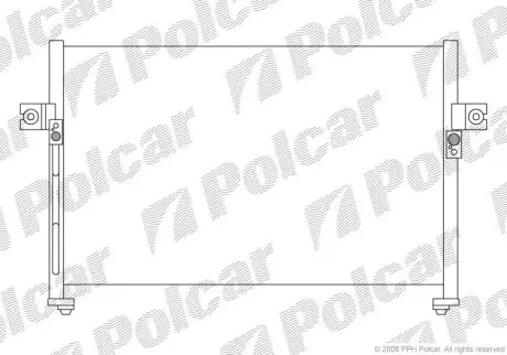 Радіатор кондиціонера Polcar 4062K8C2