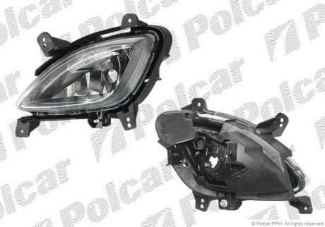 Фара передня | I10, 04.11- Polcar 40A129E