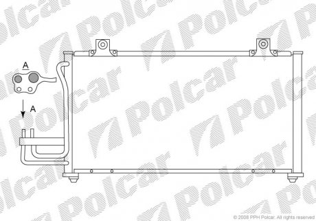 Радиатор кондиционера Polcar 4111K8C2
