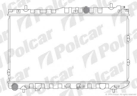 Радіатор двигуна Polcar 4113082X (фото 1)