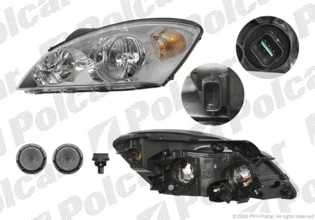 Фара основная | CEED, 10.06-08.09 Polcar 411410E