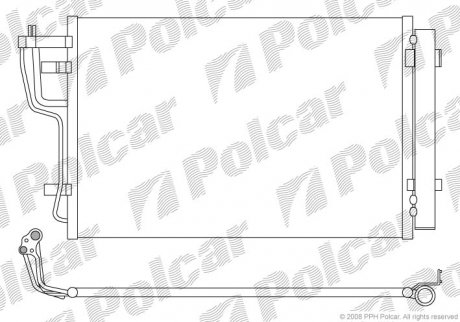 Радиатор кондиционера Polcar 4114K8C1