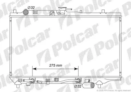 Радіатори охолодження 323F 89-94 Polcar 4504080