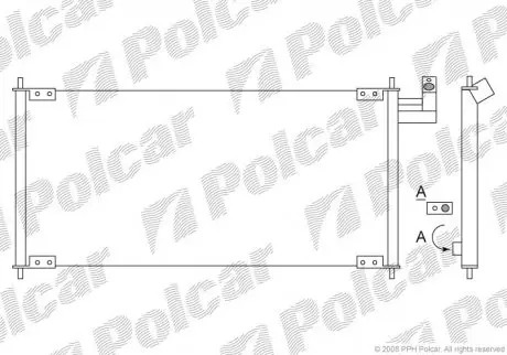 Радиатор кондиционера Polcar 4509K8C1