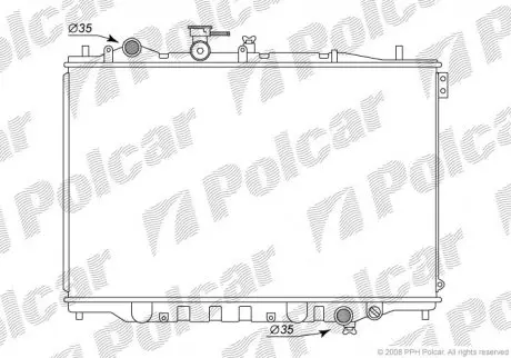 Радиатор двигателя Polcar 4515083