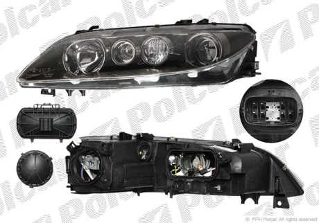 Фара основная | MAZDA 6, 02-07 Polcar 4519094E