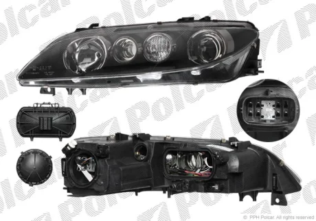 Фара основна | MAZDA 6, 02-07 Polcar 4519106E