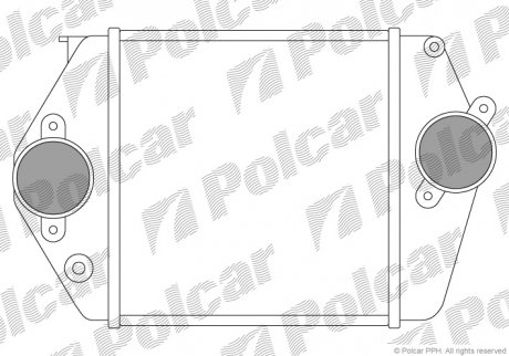 Радиатор воздуха (интеркулер) Polcar 4519J8A1