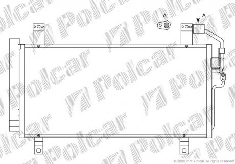 Радиатор кондиционера Polcar 4519K8C3