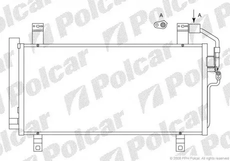 Радиатор кондиционера Polcar 4519K8C3