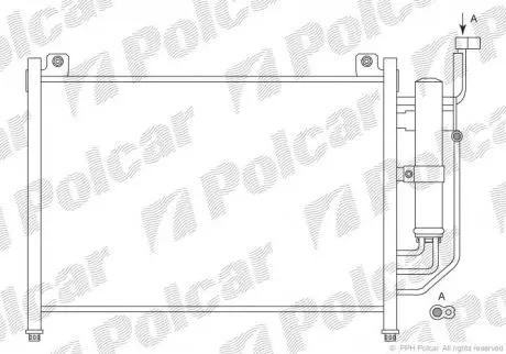 Радиатор кондиционера Polcar 4533K81K