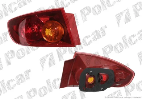 Ліхтар задній | MAZDA 3, 04-09 Polcar 4541870E