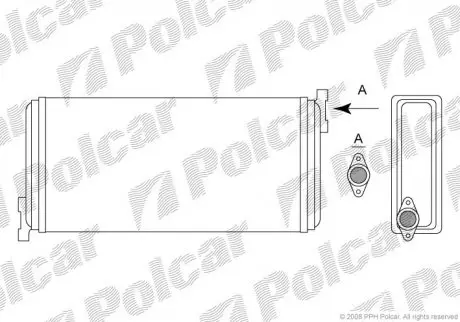 Радіатор пічки MB 190 W201 2.0-2.6/2.0D-2.5D/2.5TD 82-93 Polcar 5001N81