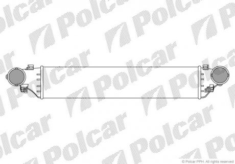 Радіатор повітря (інтеркулер) Polcar 5003J82 (фото 1)