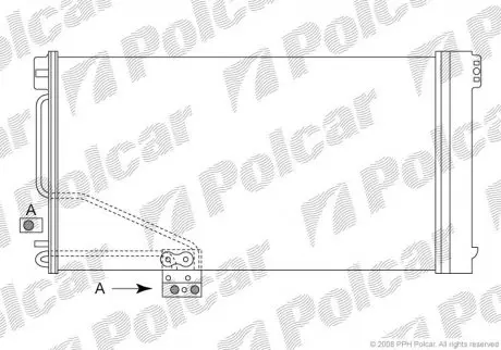 Радиатор кондиционера Polcar 5003K8C1S
