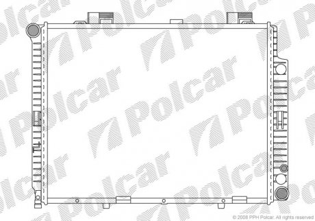 Радиатор DB 210 E200/220CDI 97-02 Polcar 5015083 (фото 1)