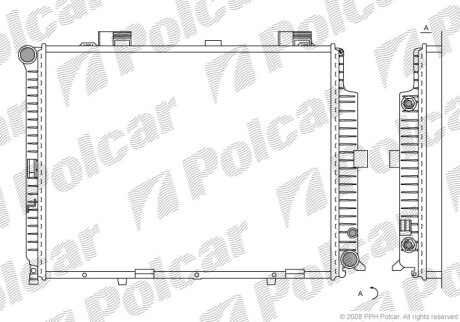 Радіатор двигуна Polcar 5015088