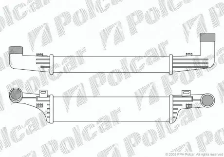 Радиатор воздуха (интеркулер) Polcar 5015J84