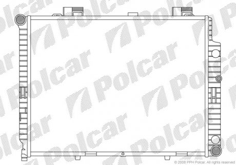 Радиатор DB 210 E 270/320 CDI 99-02 Polcar 5021084 (фото 1)