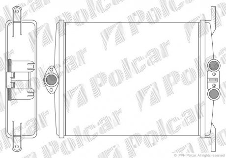 Радіатор пічки Polcar 5024N81