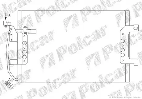 Радиатор кондиционера Polcar 5038K8C1