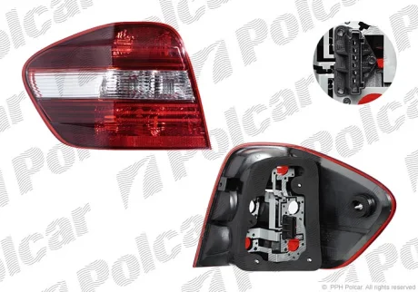 Фонарь задний | ML-KLASSE(W164), 05- Polcar 5045872E