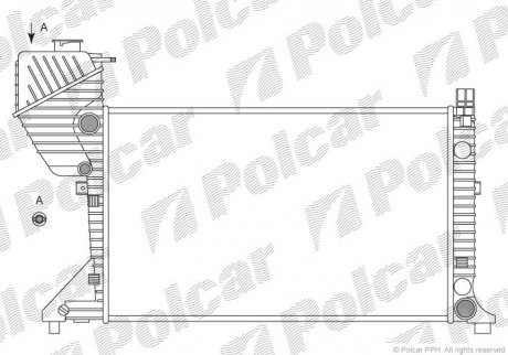 Радиатор охлаждения двигателя Polcar 506308A1 (фото 1)