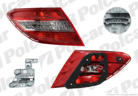 Фонарь задний | C-KLASSE (W204), 07- Polcar 5070882E