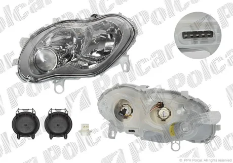 Фара основна | FORTWO COUPE/CITY Polcar 5095101E