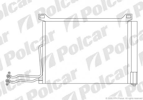 Радиатор кондиционера Polcar 5101K8C2 (фото 1)