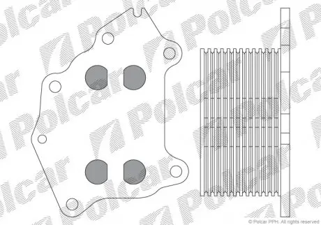 Радиатор масла Polcar 5102L82