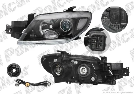 Фара основна | MITS. OUTLANDER, 04- Polcar 5265101E