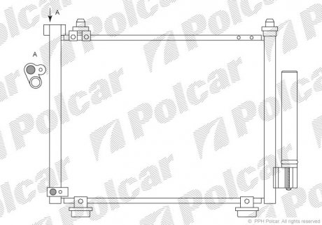 Радиатор кондиционера Polcar 5503K8C2