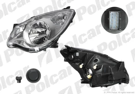 Фара основна | AGILA, 01.08- Polcar 550610E