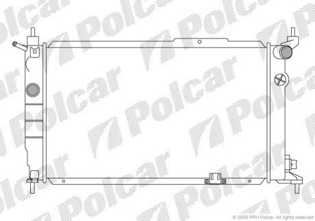 Радіатор двигуна Polcar 5507085