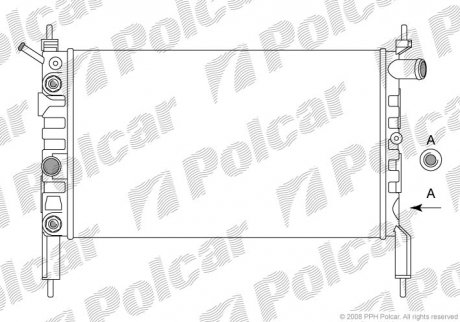 Радиатор охлаждения Polcar 550708 (фото 1)