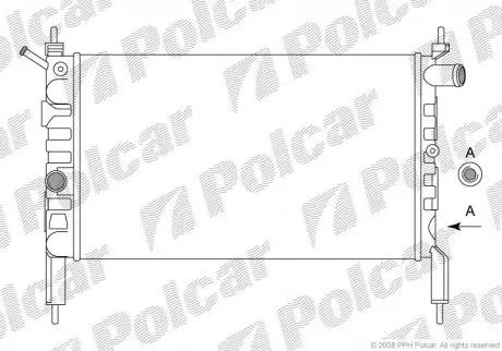Радиатор охлаждения Polcar 550708A1