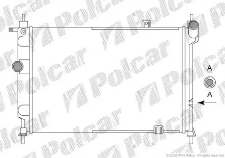 Радіатор охолодження Polcar 550708A3