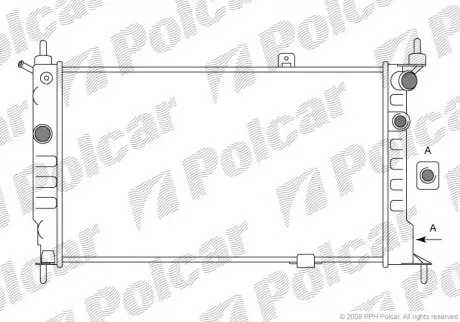 Радіатор охолодження Polcar 550708A5