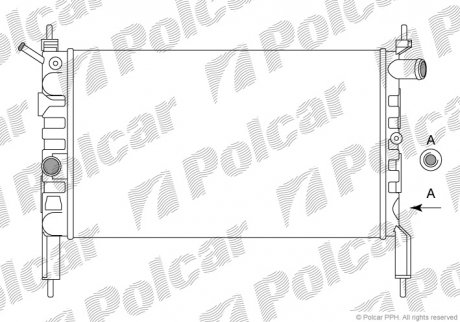Радіатор охолодження Polcar 550708B1 (фото 1)