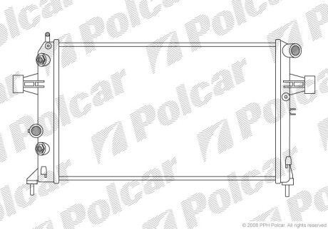 Радіатор двигуна Polcar 5508082