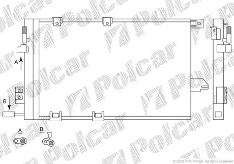 Радіатор кондиціонера Polcar 5508K8C1S
