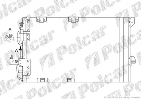 Радіатор кондиціонера Polcar 5508K8C3