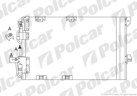 Радіатор кондиціонера Polcar 5508K8C3S