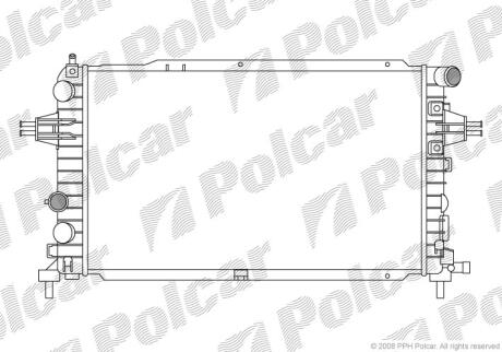 Радіатори охолодження Astra H 04- Polcar 5509085 (фото 1)